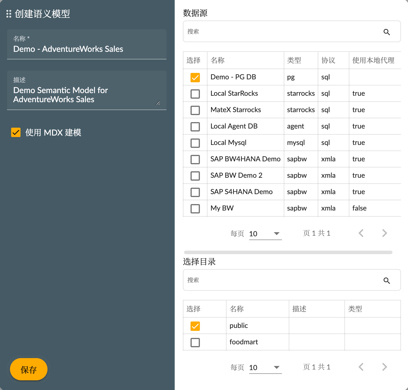 Create Semantic Model