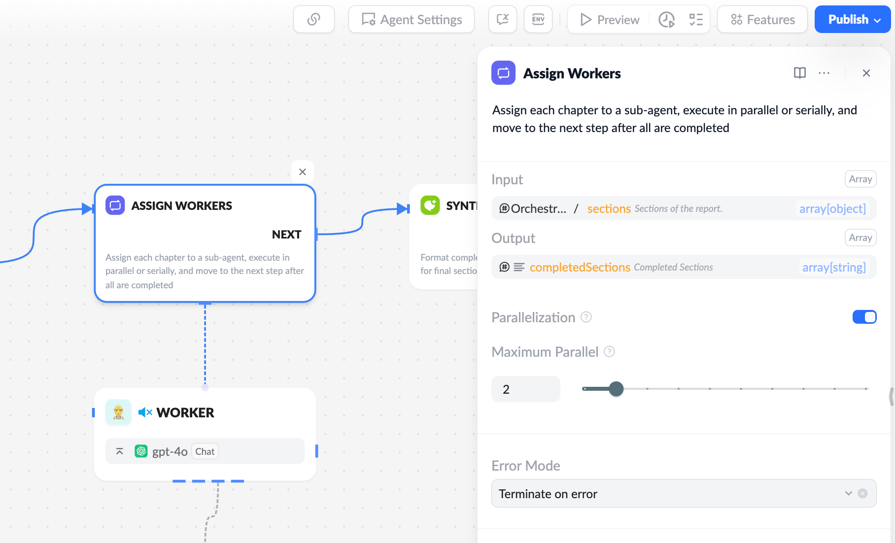 Iterating node