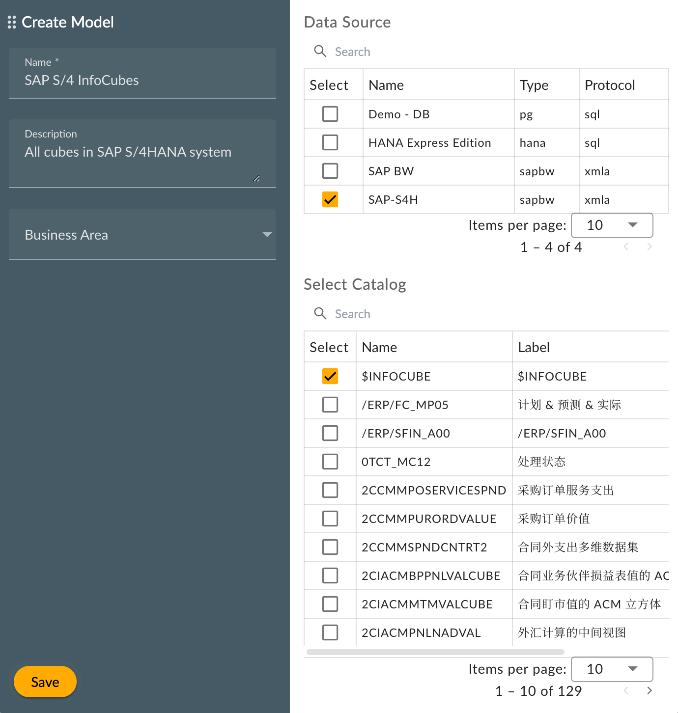 SAP S/4HANA Semantic Model